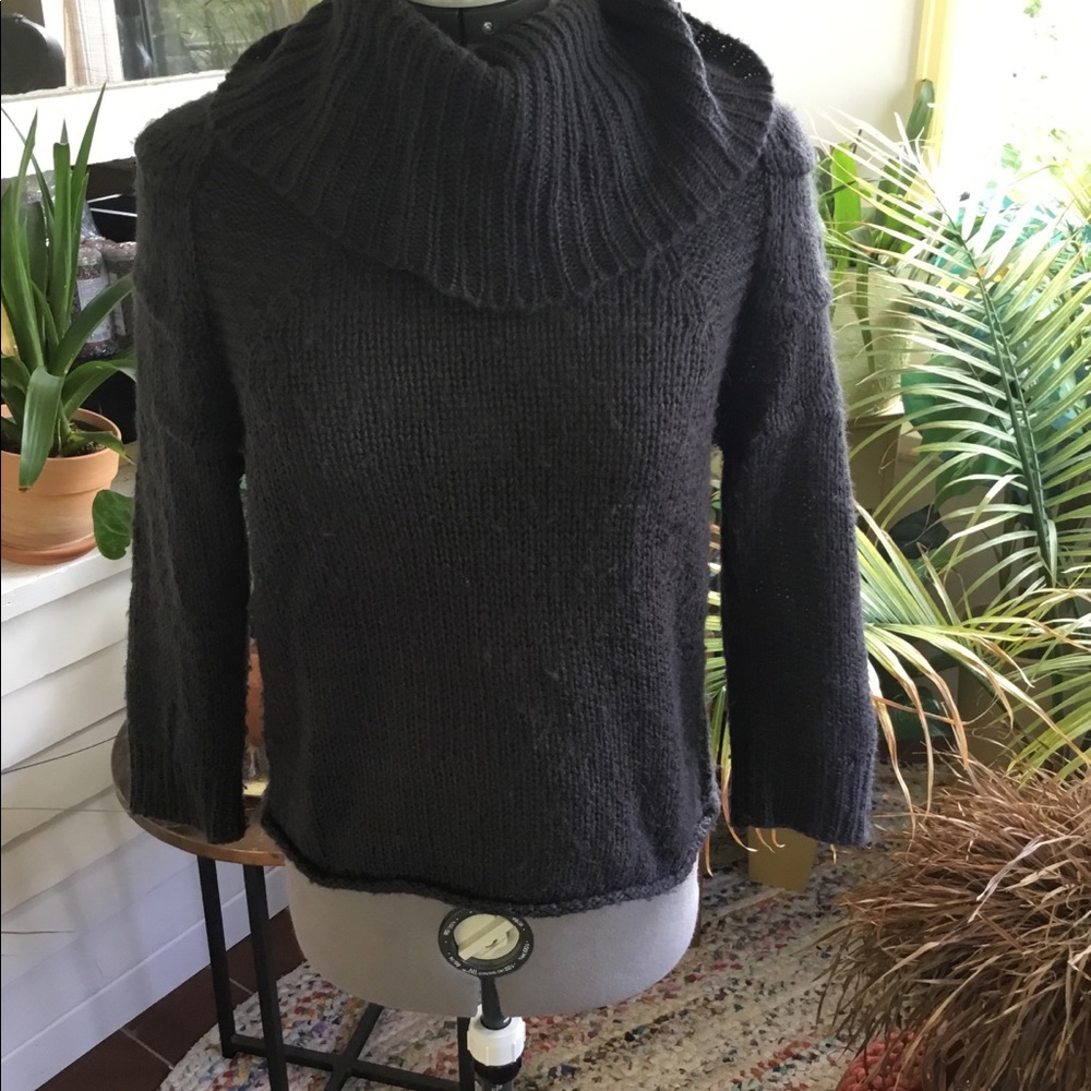 Dark grey cowl neck sweater